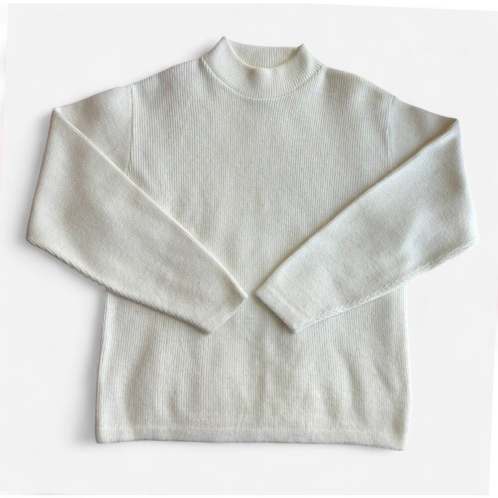 Forum Sportswear Unisex M Mock Neck Sweater White